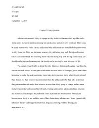Chapter 2 Essay Question