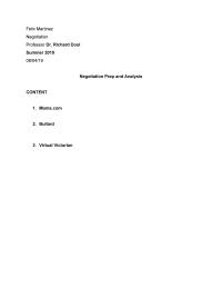Negotiation analysis