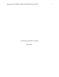 Alcohl Misuse In College