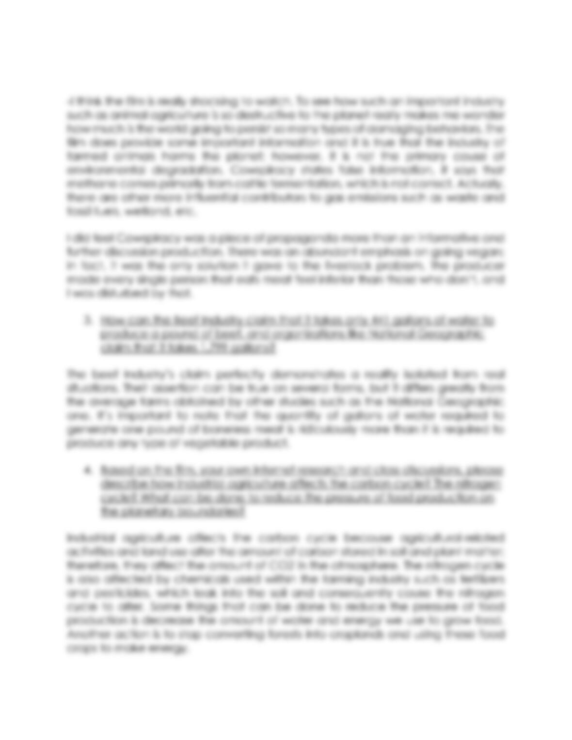 Essay on cowspiracy image