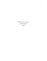 Executive summary 1MIS 215