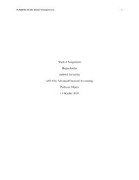 Week 4 Assignment RUNNING HEAD