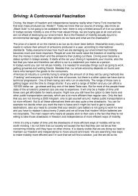 Driving Essay