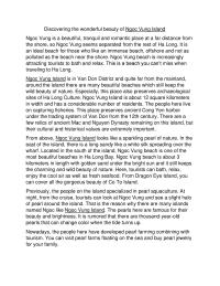 Writing Discovering the wonderful
