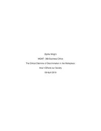 Business ethics term paper