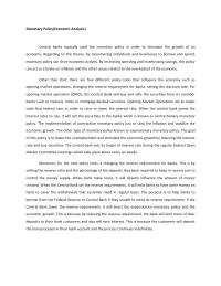 Monetary Policy Monetary