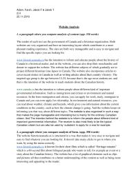 Website analysis