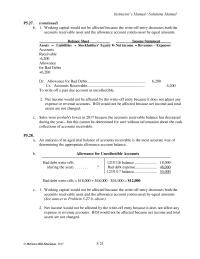 Accounting Chapter 5 Homework The balance sheet presentation of this information at December 31