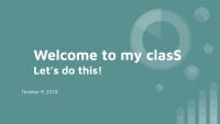 BUSINESS COMMUNICATION Welcome