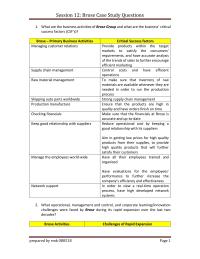 Brose Case Homework