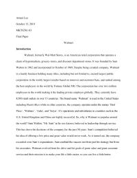Walmart Final Paper