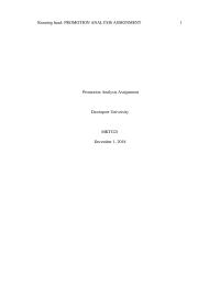 PROMOTION ANALYSIS ASSIGNMENT