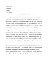 International Culture Assignment