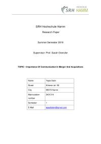 communication in merger and acquisition