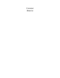 Consumer Behavior