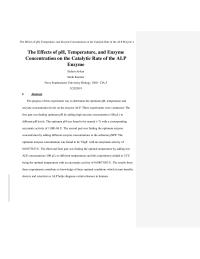 Enzymatic Lab Report