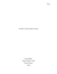 Minority Essay