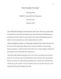 Case Study “No Vacancy”