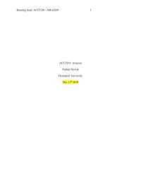 Amazon Running head ACCT201