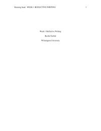 Week1 Reflection Paper