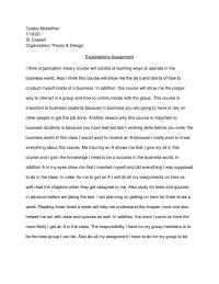 Expectations Assignment