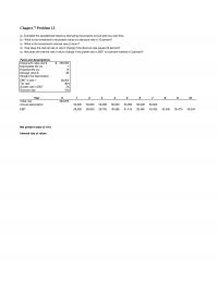 978-0077861780 Chapter 7 Excel Problem
