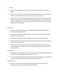 Enhancing Customer Supply Chain