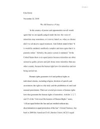 Final Speech – We All Deserve a Voice