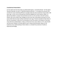 Constitutional Interpretation