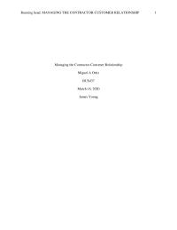 Managing the Contractor-Customer Relationship