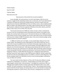 Macroeconomic Policy Amidst the Coronavirus Epidemic