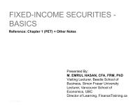 Risk Management FIXEDINCOME