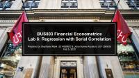 Regression with Serial Correlation