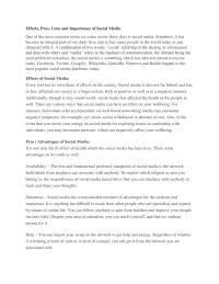 Effects, Pros, Cons And Importance Of Social Media