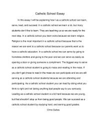 Catholic Schools Essay