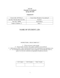Assignment 1 ACT 212Principles of