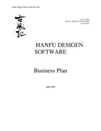 Hanfu Software Bussiness Plan
