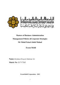 Strategic Management Masters of