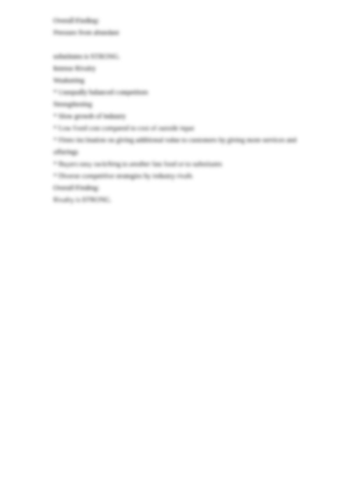 Five forces analysis of food and beverage industry image