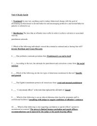 Criminal justice Test 4 Study