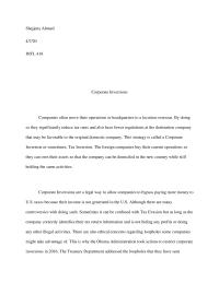 Corporate Inversion