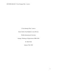 5 Year Strategic Plan for Lenovo