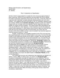Biology Biology 4344 Evolution and