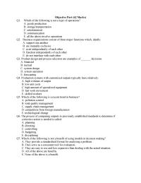 Operation Management Objective