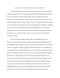 Realism and Lessons in Adam Bede