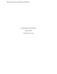 Transgender Rights and Regulations