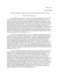 ‘PROPOSED BRIEF BY AMICI CURIAE PHILOSOPHERS IN SUPPORT OF THE PETITIONER- APPELLANT’