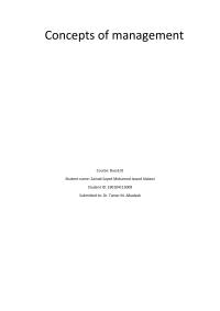 Concept of management