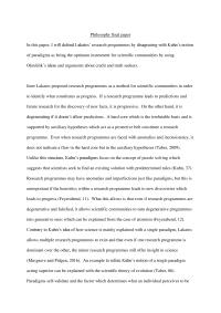 Philosophy final paper