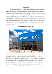 Management of Walmart